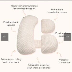 Sleepybelly Pregnancy Pillow Pink White 3 Piece Lumbar Back Support Comfort